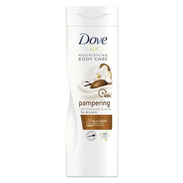 Dove Лосион за тяло - Dove Nourishing Body Care Pampering with Shea Butter &amp; Vanilla, 400 мл