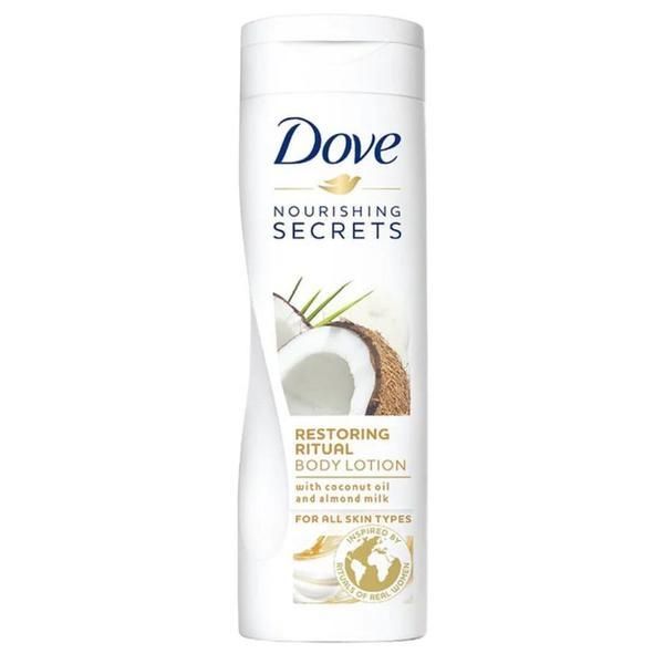 Dove Лосион за тяло - Dove Nourishing Secrets Restoring Ritual Body Lotion with Coconut Oil and Almond Milk, 400 мл