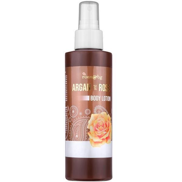 Fine Perfumery Лосион за тяло с арганово масло и розова вода Argan Rose Body Lotion, 180 мл