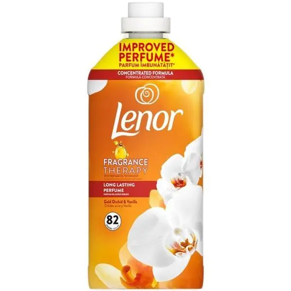 Lenor Луксозен омекотител Златна орхидея и ванилия - Lenor Fragrance Therapy, 82 пранета, 1.722 л