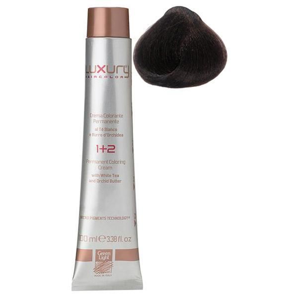 Green Light Луксозна перманентна крем-боя, Cacao Scuro нюанс 5.35, Green Light 100 мл