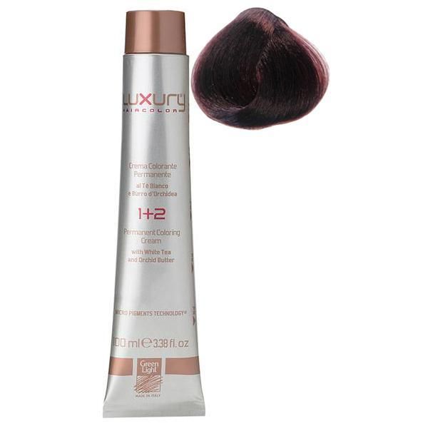 Green Light Луксозна перманентна крем-боя, Castano Chiaro Rame нюанс 5.4, Green Light 100 мл