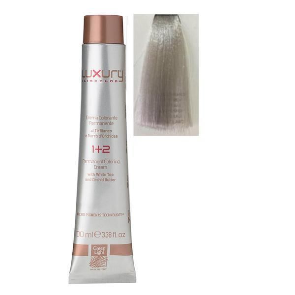 Green Light Луксозна перманентна крем боя, нюанс Light Grey, Green Light, 100 мл