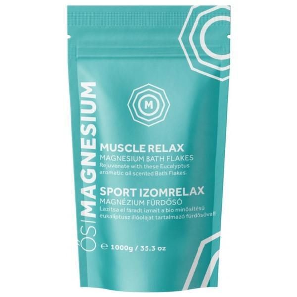 OsiMagnesium Магнезиеви и евкалиптови люспи за вана - OsiMagnesium Muscle Relax, 1000 гр