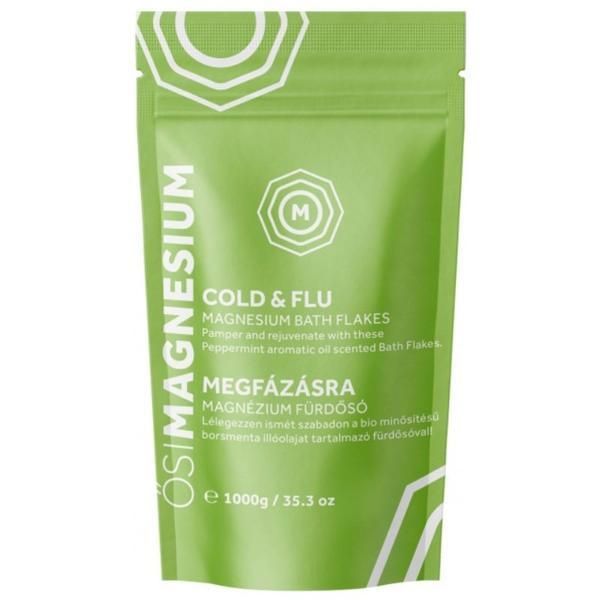 OsiMagnesium Магнезиеви люспи за баня при настинка и грип - OsiMagnesium Cold &amp; Flu Magnesium Bath Flakes, 1000 гр