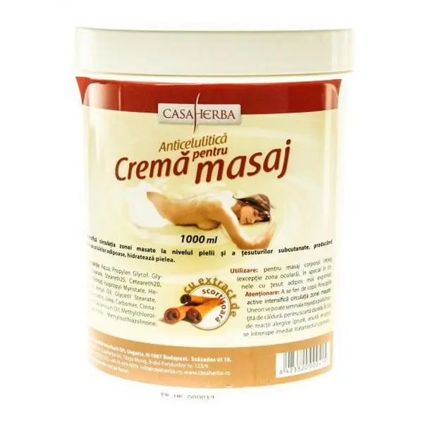 Interherb Масажен крем Interherb Cinnamon Massage Cream, 1000 мл