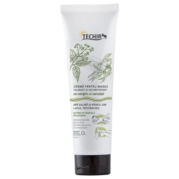 Techir Масажен крем Techir Eucalyptus and Camfor, 125 гр