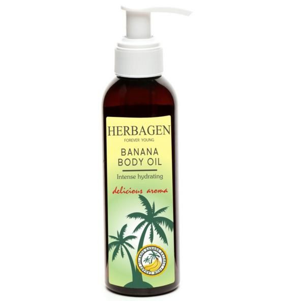 Herbagen Масажно масло с екстракт от банан - Herbagen Banana Body Oil Intense Hydrating, 150 мл