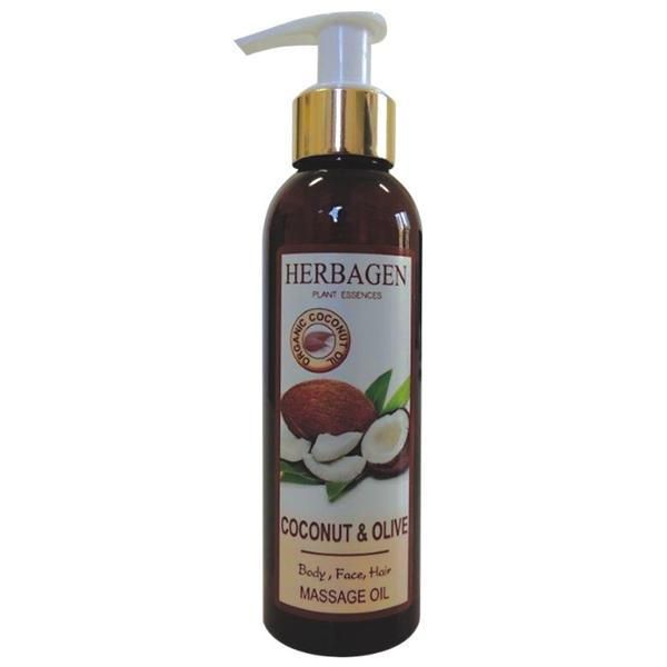 Herbagen Масажно масло с кокос и маслини Herbagen, 150мл