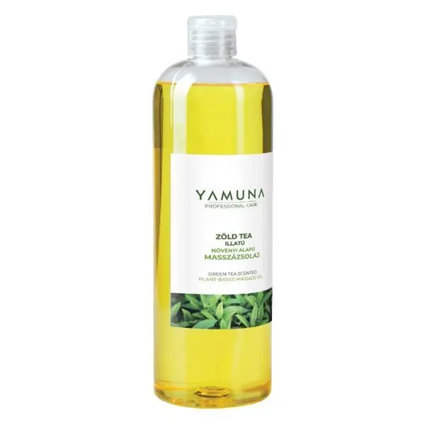 Yamuna Масажно масло със зелен чай - Yamuna Green Tea Scented Plant Based Massage Oil, 1000 мл