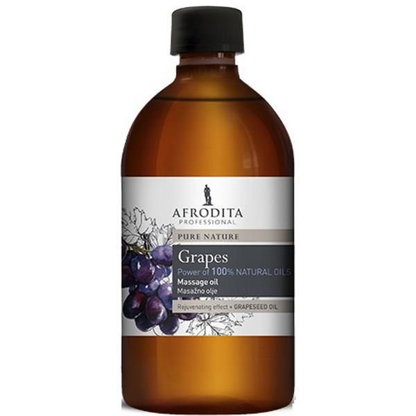 Cosmetica Afrodita Масажно масло за лице и тяло от гроздови семки - Aphrodite Cosmetics Massage Oil Grapes, 500 мл