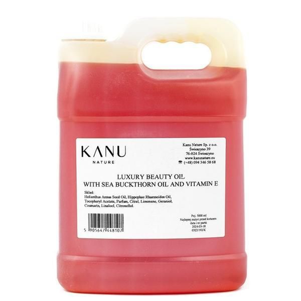 Kanu Nature Масажно олио с масло от морски зърнастец и витамин Е - KANU Nature Luxury Beauty Oil, 5000 мл