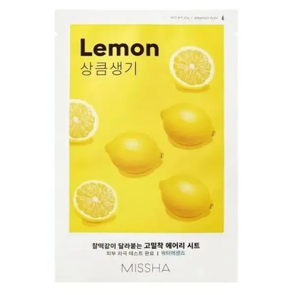 Missha Маска с екстракт от лимон - Missha Airy Fit Sheet Face Mask - Лимон, 19 гр