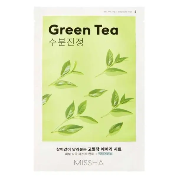 Missha Маска тип сълфетка с екстракт от зелен чай - Missha Airy Fit Sheet Face Mask - Green Tea, 19 гр