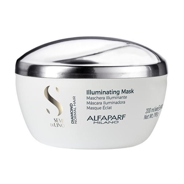 Alfaparf Milano Маска за блясък за нормална коса - Alfaparf Milano Semi Di Lino Diamond Illuminating Mask, 200мл