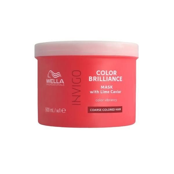 Wella Professionals Маска за боядисана коса с дебел конец - Wella Professionals Invigo Color Brilliance Coarse, версия 2023, 500 мл