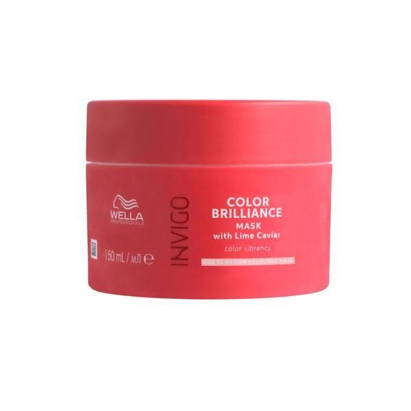 Wella Professionals Маска за боядисана коса с тънка/нормална коса - Wella Professionals Dyed Invigo Color Brilliance Fine, версия 2023, 150 мл