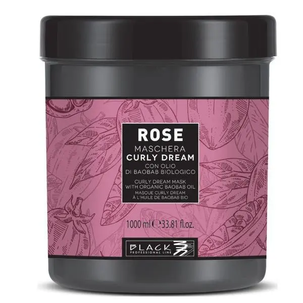 Black Professional Line Маска за дефиниране на къдрици с масло от баобаб - Black Professional Line Rose Curly Dream Mask, 1000 мл