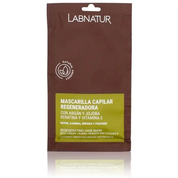 LabNatur Маска за коса с кератин, арган и жожоба - LabNatur Regenerating Hair Mask, 20 мл