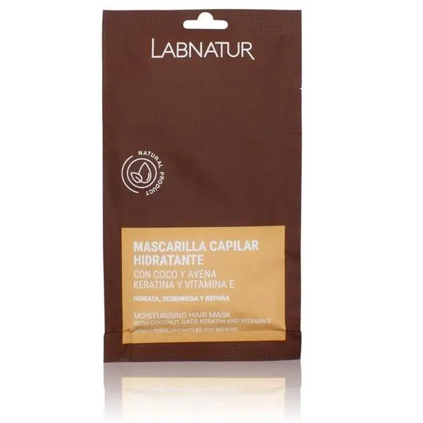 LabNatur Маска за коса с кератин, кокос и овес - LabNatur Moisturising Hair Mask, 20 мл