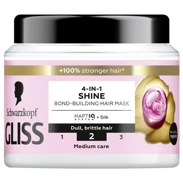 Gliss Маска за коса Schwarzkopf Gliss 4-in-1 Shine Bond Building Hair Mas, 400 мл