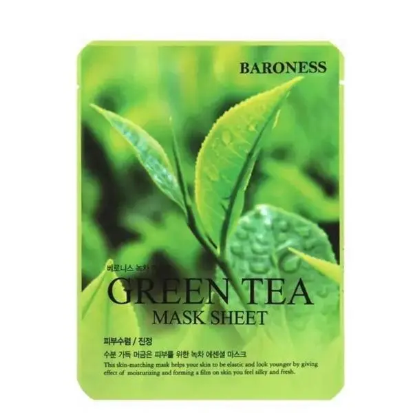 Baroness Маска за лице Baroness Green Tea Mask Sheet, 21 гр