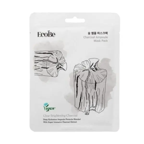 EcoBe Маска за лице с активен въглен  EcoBe 1 бр