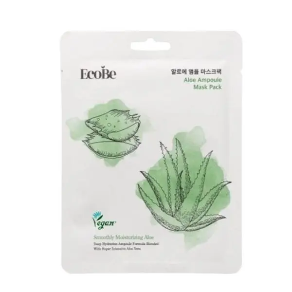 EcoBe Маска за лице с алое вера- EcoBe Aloe Vera Ampoule Mask, 1 бр