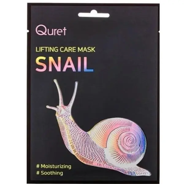 Quret Маска за лице с екстракт от охлюв за лифтинг ефект - Quret Lifting Care Mask Snail, 25 гp