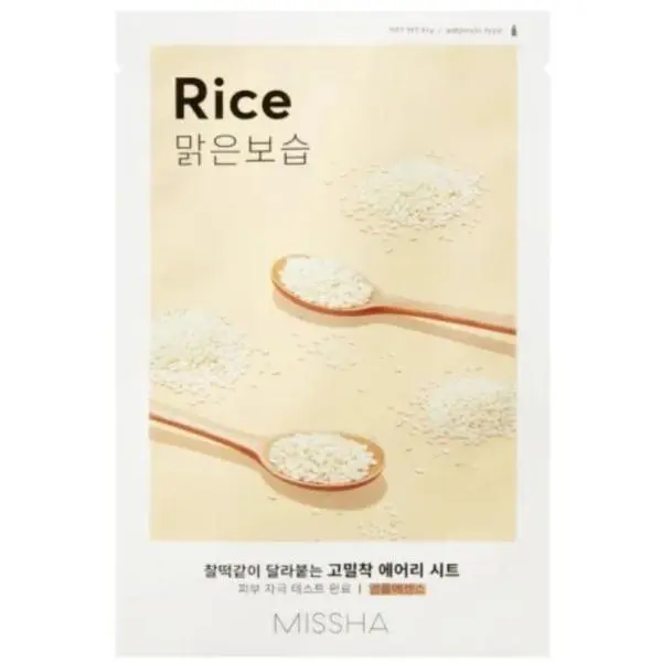 Missha Маска за лице с екстракт от ориз - Missha Airy Fit Sheet Face Mask - Rice, 19 гр