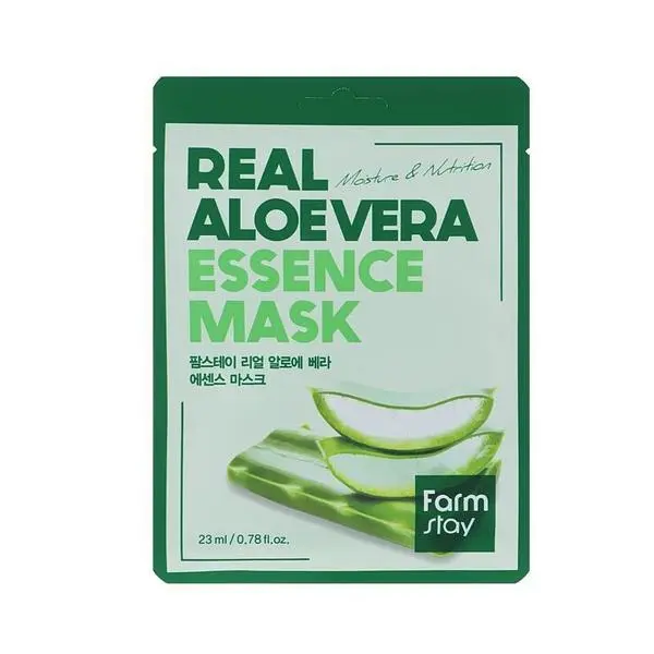 Farm Stay Маска за лице с есенция от алое вера - FarmStay Real Aloe Vera Essence Mask, 23 мл