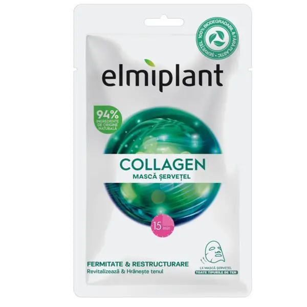Elmiplant Маска за лице Servetel - Elmiplant Collagen Firming &amp; Restructuring, 1 бр