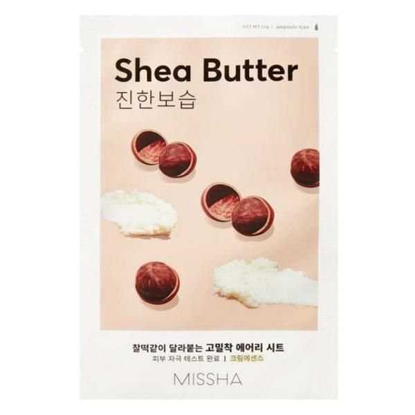 Missha Маска за лице Shea Butter Sheet Mask - Missha Airy Fit Sheet, 19 гр