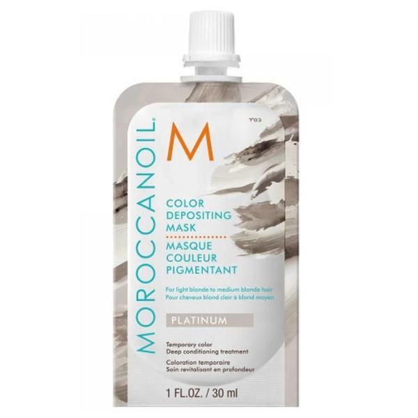 Moroccanoil Маска за нанасяне на цвят - Moroccanoil Color Depositing Mask Platinum, 30 мл