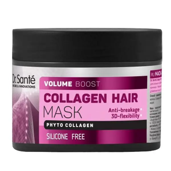 Dr. Sante Маска за обем, Anti-rupture 3 D-Flexibility Dr. Sante Volume Boost Collagen Mask Hair Mask Silicoe Free, 300 мл