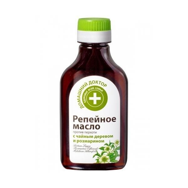 Doctorul Casei Масло за репей и масло от чаено дърво срещу пърхот Doctorul Casei, 100мл