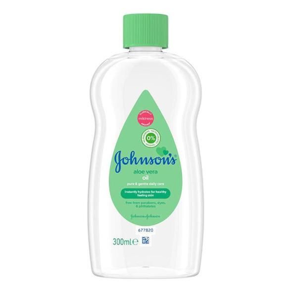 Johnson&Johnson Масло за тяло с Алое Вера - Johnson&#039;s Aloe Vera Oil, 300 мл