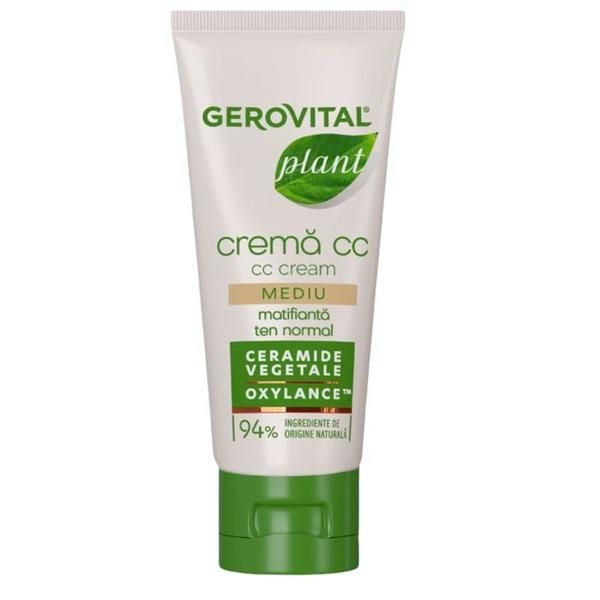 Gerovital Матиращ CC крем с растителни керамиди, за нормална кожа - Gerovital Plant CC Cream Vegetable Ceramides Oxylance, Medium, 30 мл