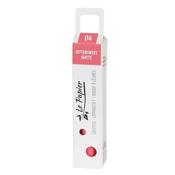 Beauty Made Easy Матово червило в хартиена туба - Beauty Made Easy Le Papier Paper Tube Lipstick, нюанс Bittersweet 04 Matte, 12.5 гр