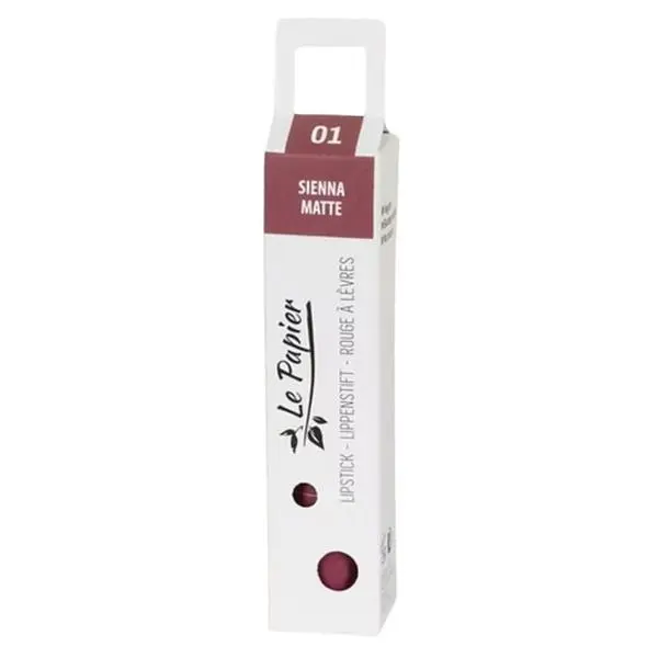 Beauty Made Easy Матово червило в хартиена туба - Beauty Made Easy Le Papier Paper Tube Lipstick, нюанс Sienna 01 Matte, 12.5 гр