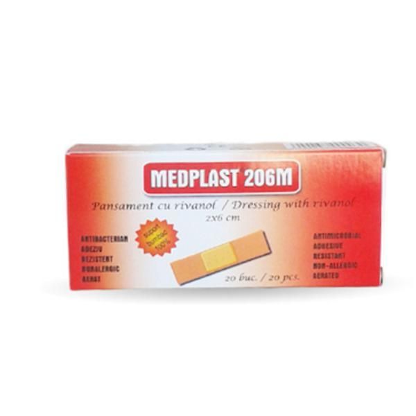 Mebra Медицинска превръзка 206 M (2 x 6см) Mebra 20 броя/кутия
