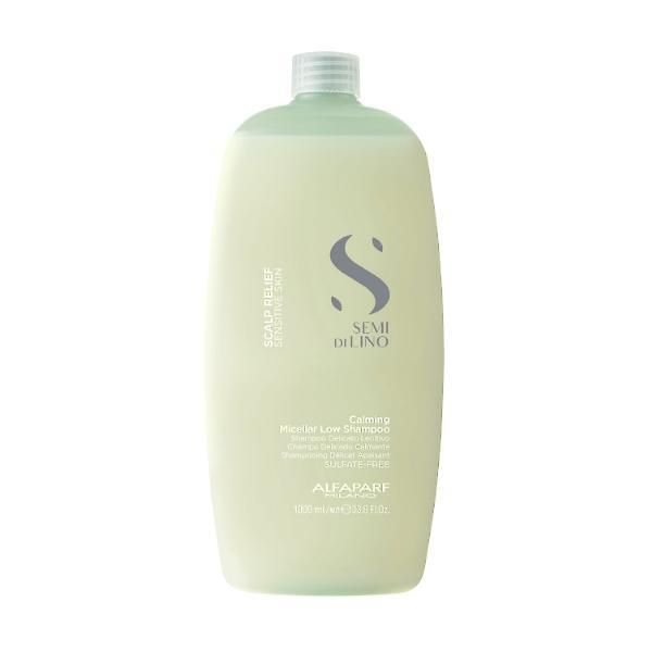 Alfaparf Milano Мицеларен успокояващ шампоан за чувствителен скалп - Alfaparf Milano Semi Di Lino Scalp Relief Calming Micellar Low Shampoo, 1000мл