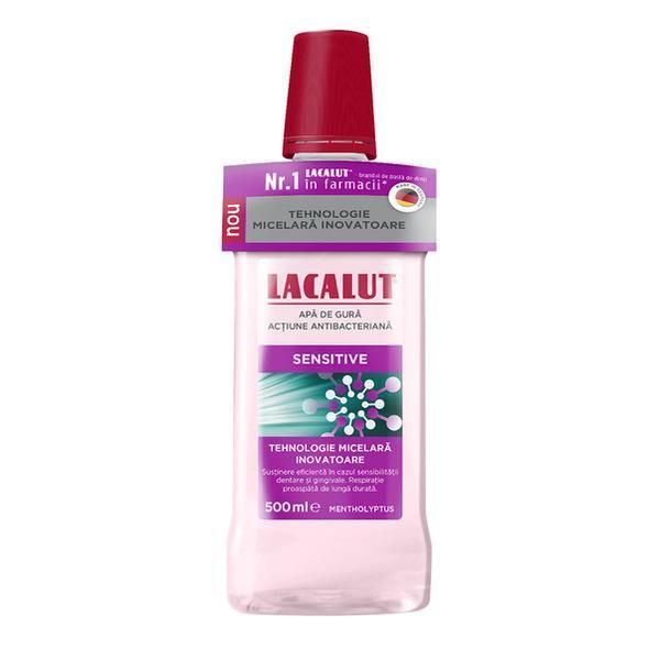 Lacalut Мицеларна вода за уста Lacalut Sensitive, 500мл