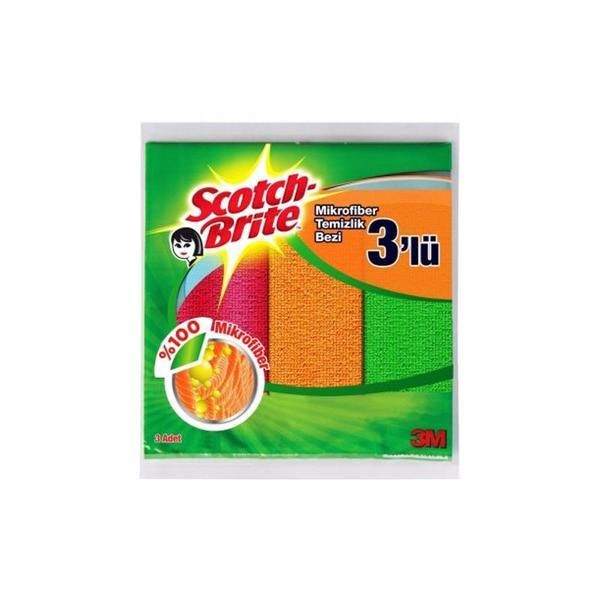 3M Микрофибърни кърпи - 3M Scotch-Brite, 3 бр