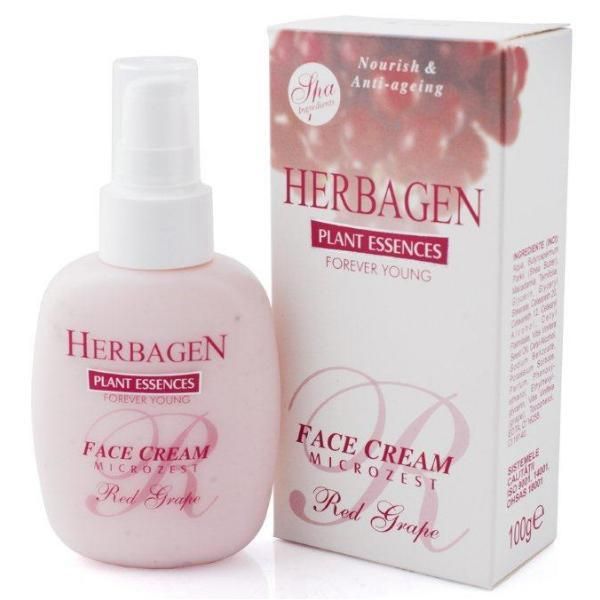 Herbagen Mикронизиран крем за лице с червено грозде Herbagen, 100г