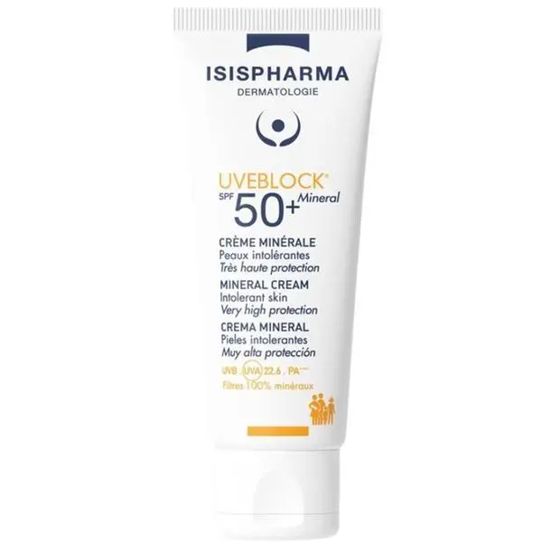 Isispharma Минерален слънцезащитен крем SPF50+ за лице - Isispharma Uveblock SPF50+ , 40 мл