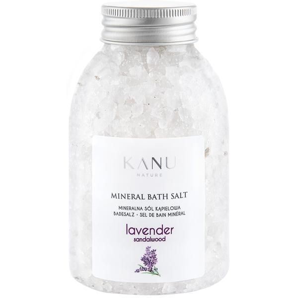 Kanu Nature Минерална сол за вана с лавандула и сандалово дърво - KANU Nature, 350 гр