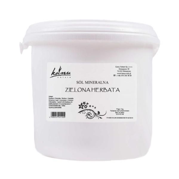 Kanu Nature Минерална сол за вана със зелен чай - KANU Nature Sol Mineralna Zielonaherbata, 6000 гр