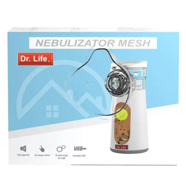 Dr. Life Мини преносим небулизатор с Mesh технология UN300 - Dr. Life, 1 опаковка