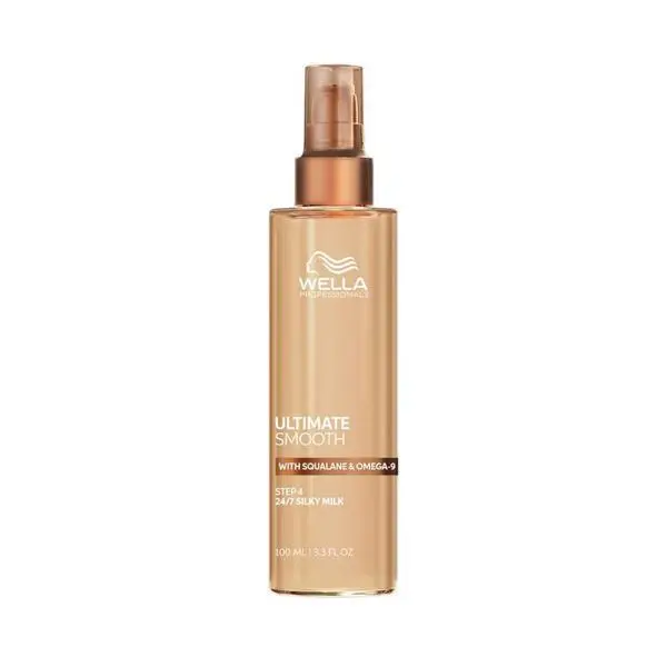 Wella Professionals Мляко за коса без отмиване с термична, UV защита и ефект против накъдряне - Wella Professionals Ultimate Smooth 24/7 Silky Milk, 100 мл